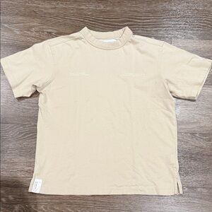 Zara Men's Light Tan Short Sleeve Tee